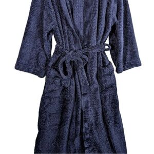 Ulta Beauty Midnight Navy Blue Plush Robe — One Size Unisex — NWT